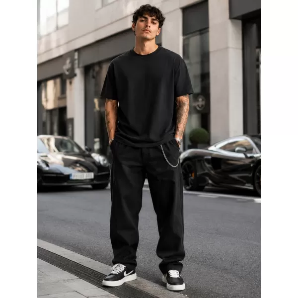  Tricou pentru bărbați DSTREET RX5682 NEGRU 