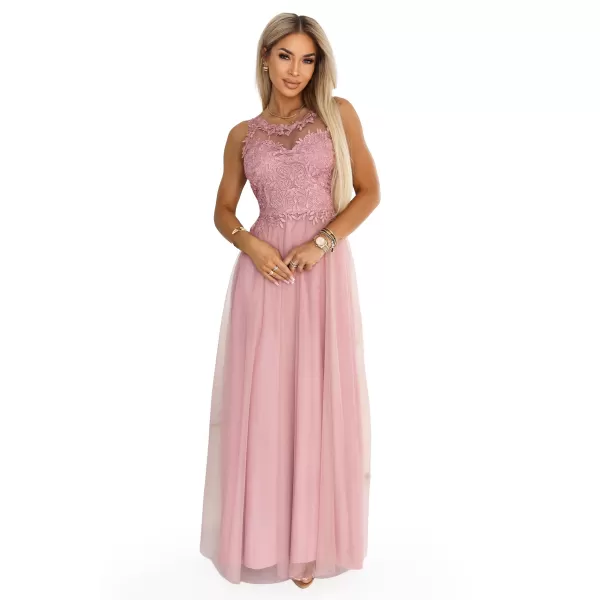  Rochie NUMOCO 672-2 ROZ PUDRA 