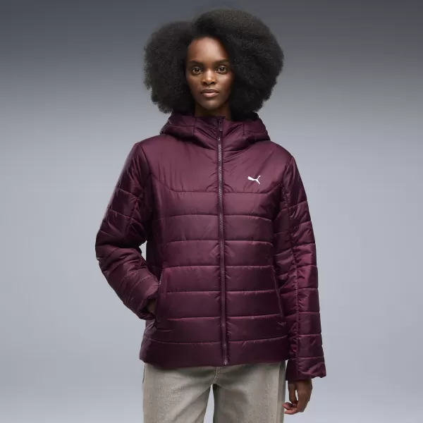  Geaca de dama PUMA ESS HOODED PADDED JACKET 68523124 RUBY NOIR 