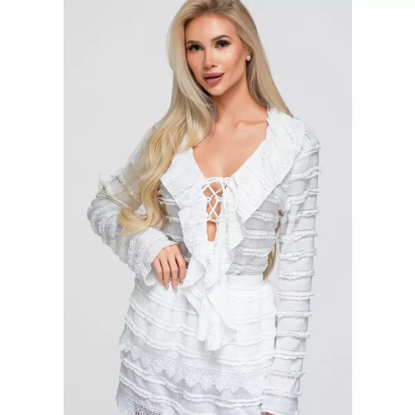  Bluza de dama OMBRE OW-TS-E0067 ALB 