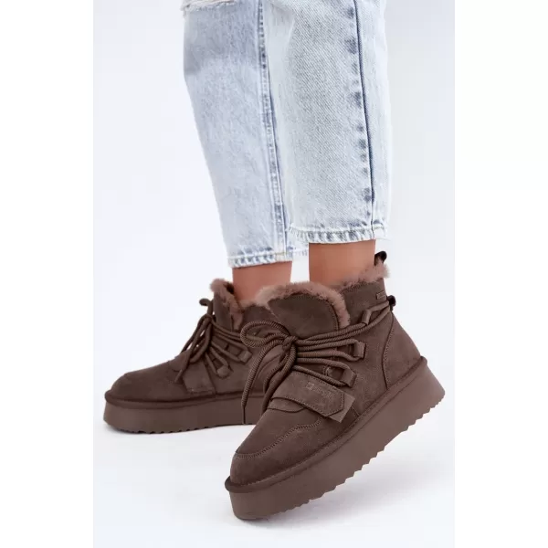  Pantofi de dama BIG STAR SHOES UU274315 UMBRE MARO/BEJ 