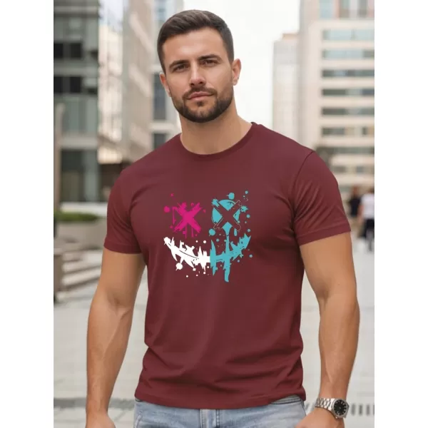  Tricou pentru bărbați DSTREET NX5100R-BU BURGUNDIA 