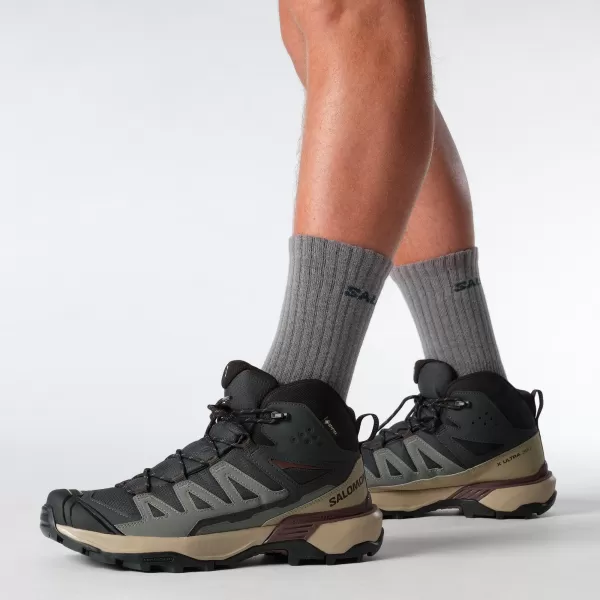  Pantofi pentru bărbați SALOMON X ULTRA 360 MID GORE-TEX L47743300 FANTOMĂ/DESERT BRONZ/ROM STAFIDE 