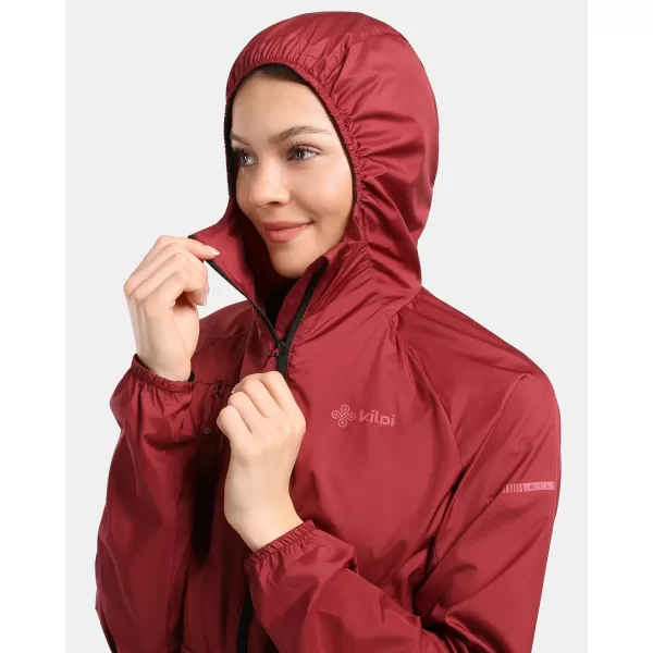  Blazer de vânt pentru femei KILPI ROSA-W 1L0109KI ROȘU ÎNCHIS 