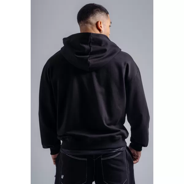  Hanorac cu fermoar și logo brodat NEBBIA PRIMAL 884 NEGRU 