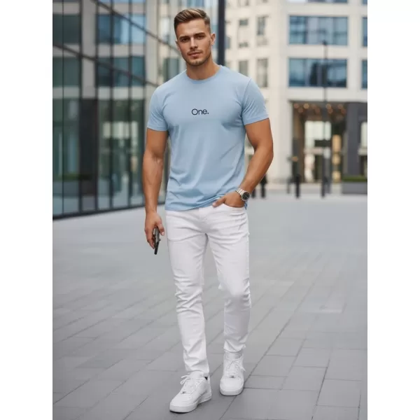  Tricou pentru bărbați DSTREET NX5125R-SK ALBASTRU DESCHIS 