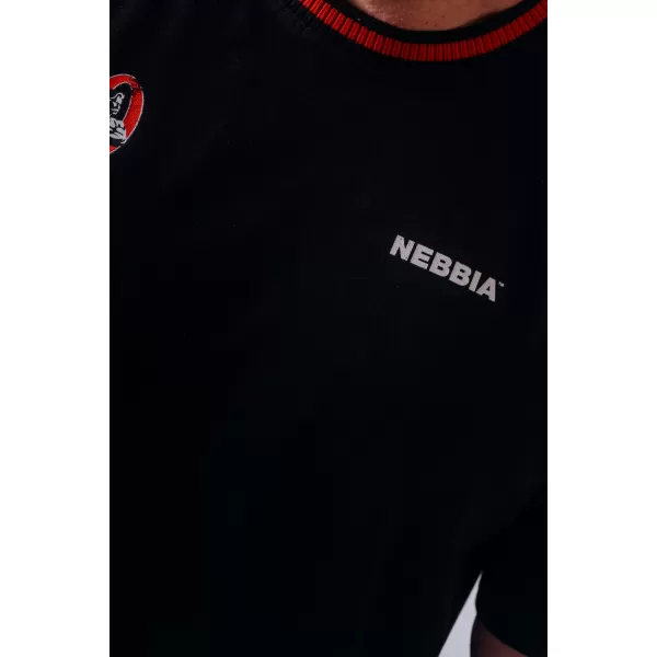  Tricouri pentru bărbați NEBBIA OLYMPIA MUSCLE COVER 942 NEGRU 