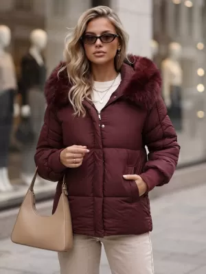 Geaca de dama DSTREET TY6003 BURGUNDIA