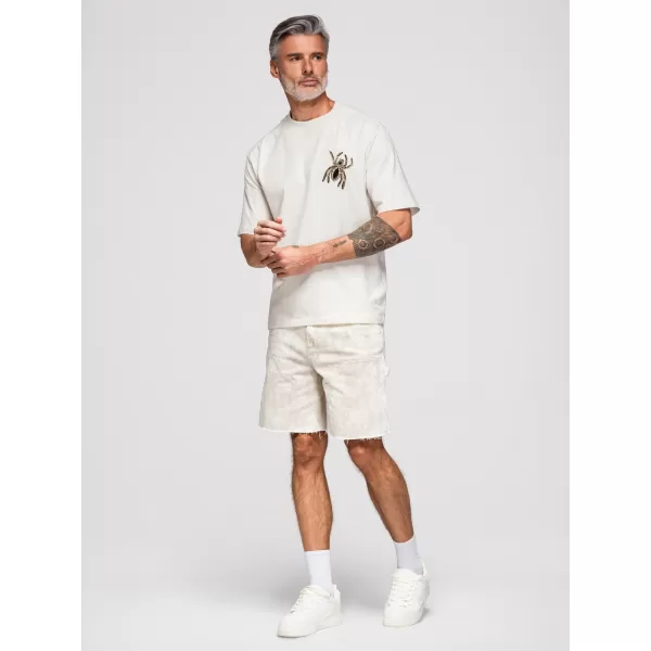  Tricou pentru bărbați OMBRE OM-TSCT-0277 APROAPE ALB 