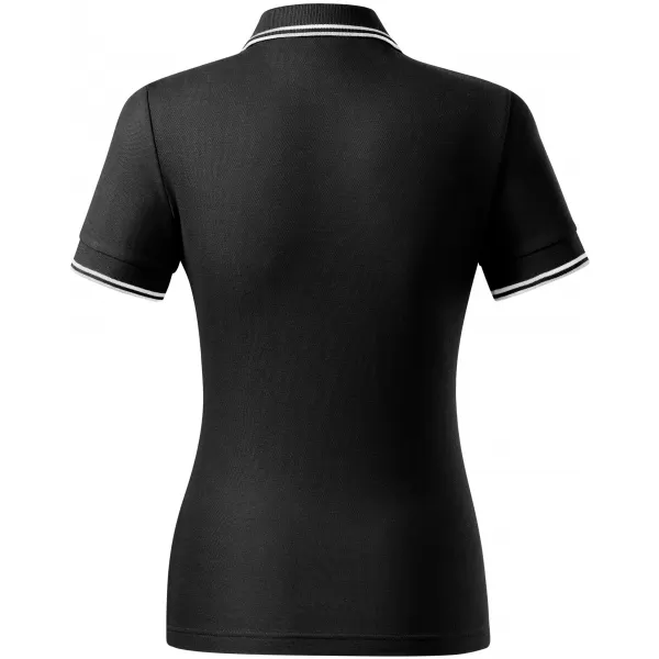 Tricou de damă cu guler MALFINI FOCUS 233 NEGRU 