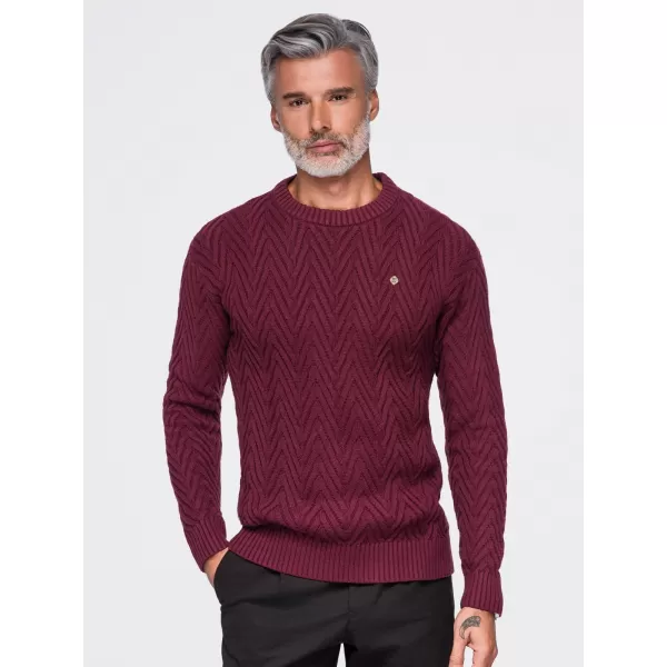  Pulover pentru bărbați OMBRE OM-SWSW-0190 BURGUNDIA 