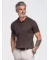 Tricou polo pentru bărbați OMBRE OM-POSS-0180 MARO DESCHIS
