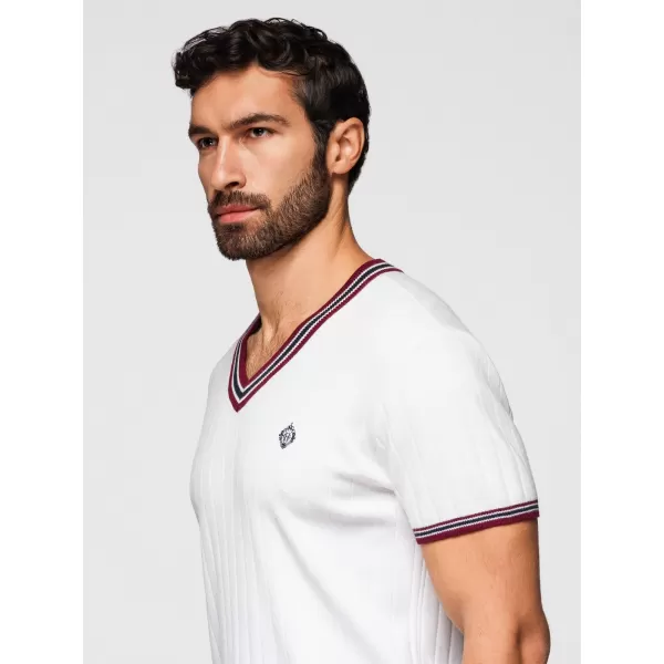  Tricou pentru bărbați OMBRE OM-TSCT-0266 ALB 