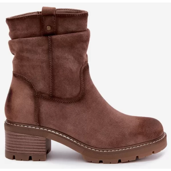  Botine de dama S.BARSKI HY62-8100 CIOCOLATĂ 