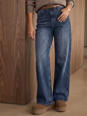 Pantaloni de dama DSTREET UY3210 ALBASTRU