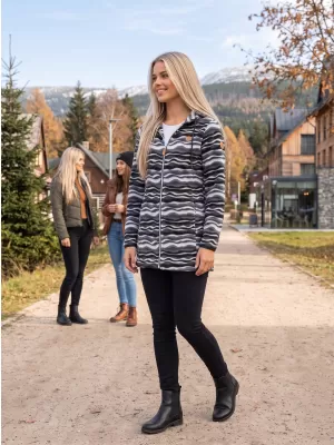 Hanorac de damă din fleece ALTISPORT ILANI NEGRU