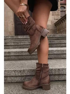 Botine de dama S.BARSKI HY62-8100 CIOCOLATĂ