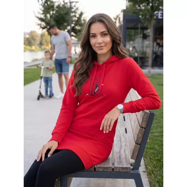  Hanorac prelungit dama ALTISPORT ALW091419 ROŞU 