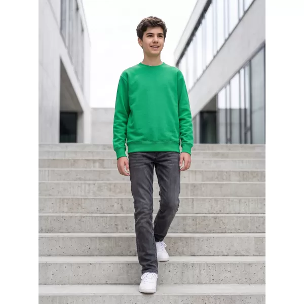  Hanorac pentru copii MALFINI CREW 427 VERDE MEDIU 