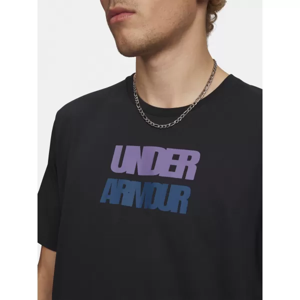  Tricou pentru bărbați UNDER ARMOUR M BLOCK LOGO SS 6009250-001 NEGRU 