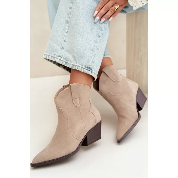  Botine de dama BOTO 6338 BEJ 