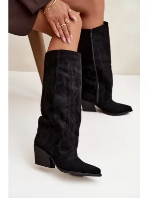 Cizme de cowboy de damă BOTO LQ-160 NEGRU