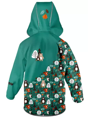 Jachetă softshell pentru copii WAMU MEDVĚDI TURCOAZ