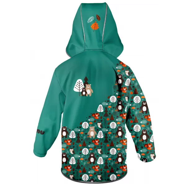  Jachetă softshell pentru copii WAMU MEDVĚDI TURCOAZ 
