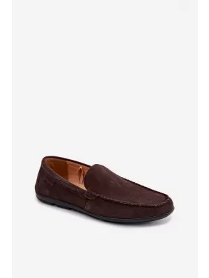 Mocasini pentru bărbați BIG STAR SHOES TT174202 MARO/BEJ