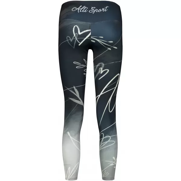  Jambiere lungi premium pentru femei (dimensiuni noi) ALTISPORT VOJ/ALW083LEG05 ALB-NEGRU 