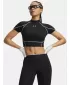 Tricou de damă UNDER ARMOUR HEATGEAR ELITE CROP MCK SS 6014710-008 NEGRU