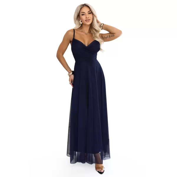  Rochie de femei NUMOCO 681-2 ALBASTRU ÎNCHIS 