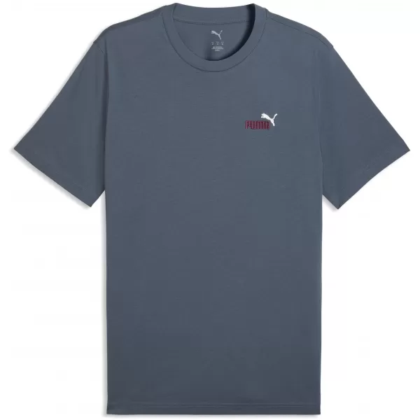  Tricou pentru bărbați PUMA GRAPHICS 2 COLOR SMALL NO. 1 LOGO TEE 68471737 ALBASTRU SEARA 