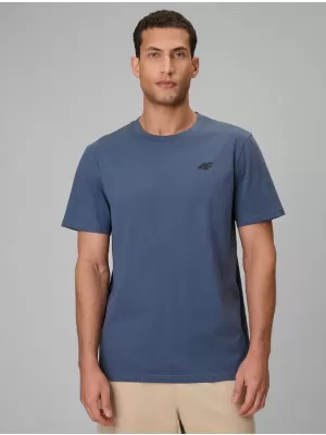 Tricou pentru bărbați 4F WAW25TTSHM2401 DENIM