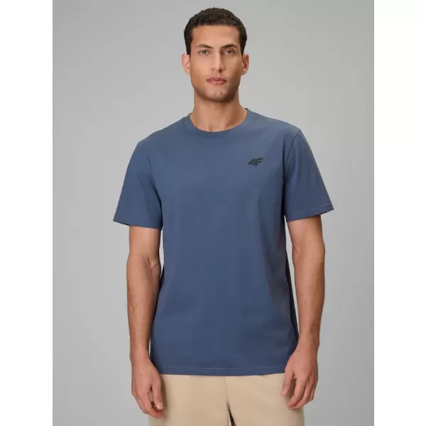  Tricou pentru bărbați 4F WAW25TTSHM2401 DENIM 