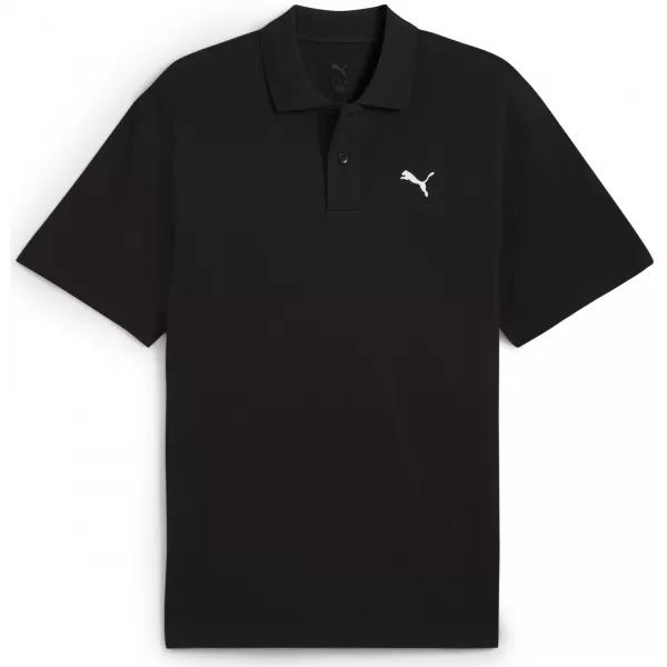  Tricou pentru bărbați cu guler PUMA WARDROBE ESS PIQUE RELAXED POLO 62965701 PUMA NEGRU 