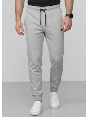 Pantaloni pentru bărbați 4F WMM00TTROM1674 MELANGE GRI DESCHIS RECE