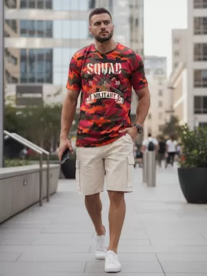 Tricou pentru bărbați DSTREET NX2005R-OR-M PORTOCALE