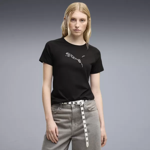  Tricou de damă PUMA ESS SEQUINS TEE 69457601 PUMA NEGRU 