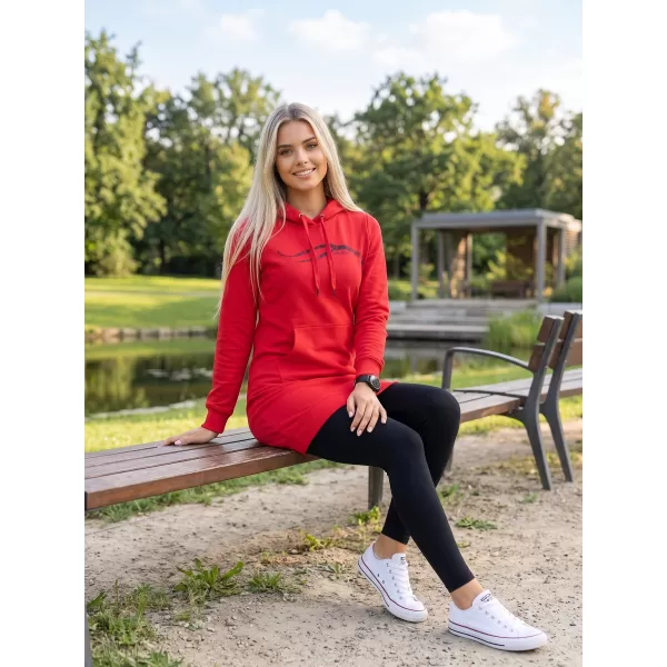  Hanorac prelungit dama ALTISPORT ALW001419 ROŞU 