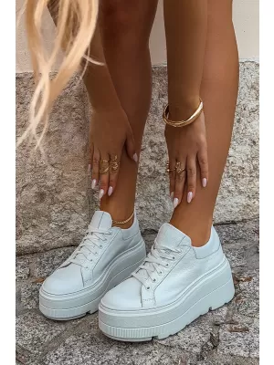 Adidași de damă ZAZOO N1000S3/444 ALB
