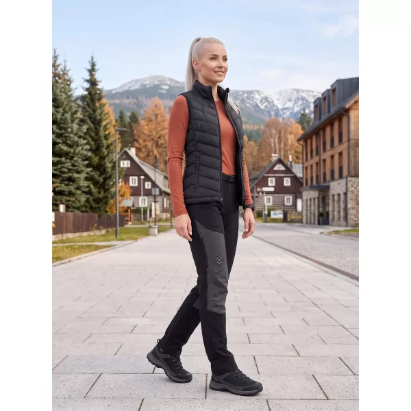  Pantaloni softshell dama ALPINE PRO AKANA 3 NEGRU 