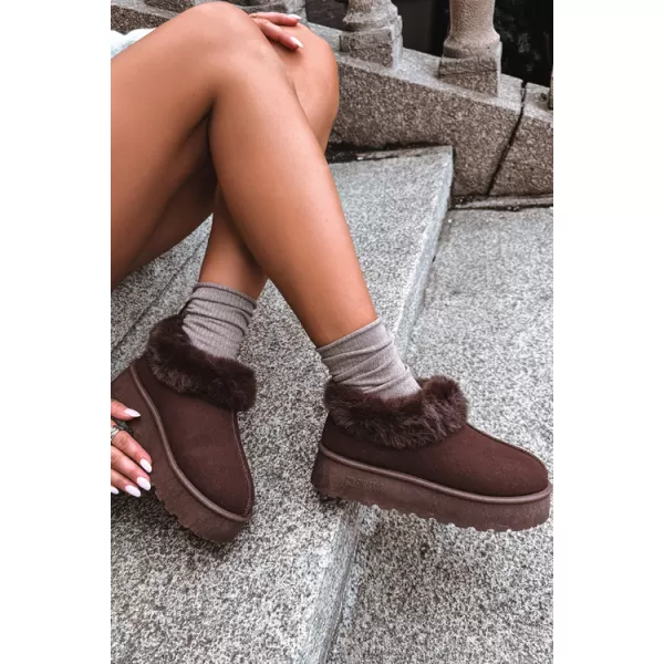 Oameni de zăpadă pentru femei BIG STAR SHOES UU274203 UMBRE MARO/BEJ 