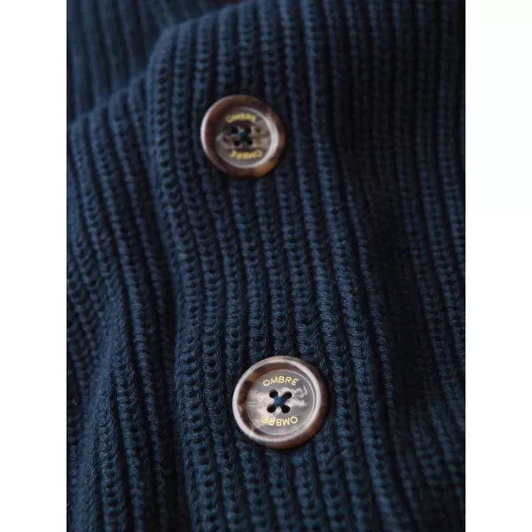  Cardigan pentru bărbați OMBRE OM-SWCD-0200 ALBASTRU MARIN 