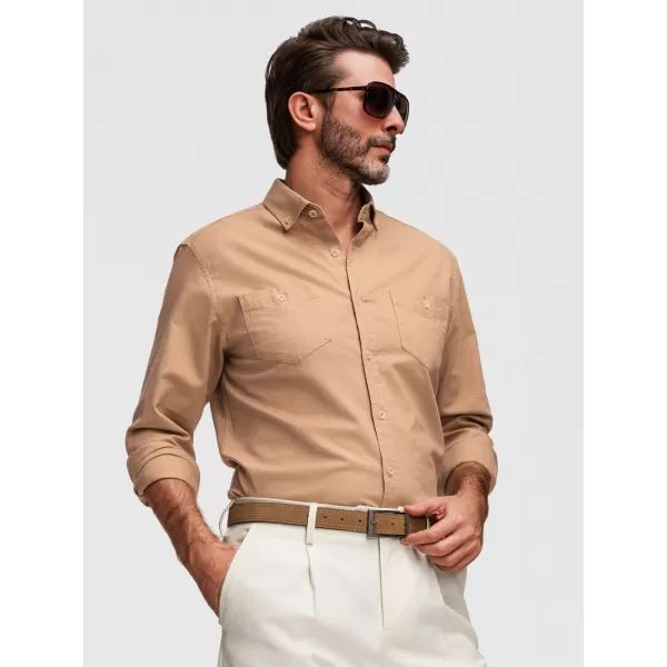  Cămașă pentru bărbați OMBRE N-OM-SHCS-0134 MARO DESCHIS 