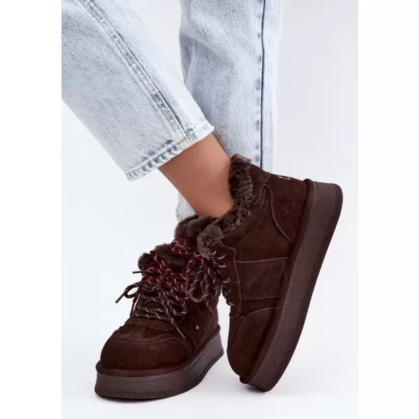  Oameni de zăpadă pentru femei BIG STAR SHOES UU274312 CIOCOLATĂ 