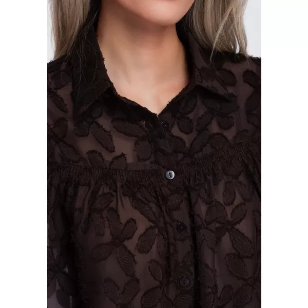  Cămașă de damă OMBRE OW-SH-E0074 MARO 
