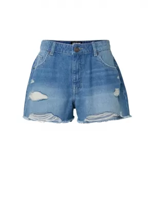 Pantaloni scurți de damă URBAN CLASSICS TB8193 ALBASTRU DESCHIS SPALAT
