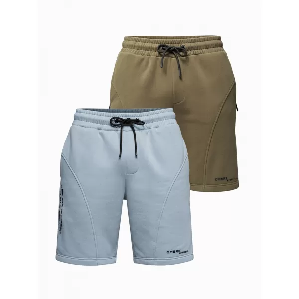  Set de pantaloni scurți pentru bărbați OMBRE Z127 ALBASTRU DESCHIS/TURCOAZ 