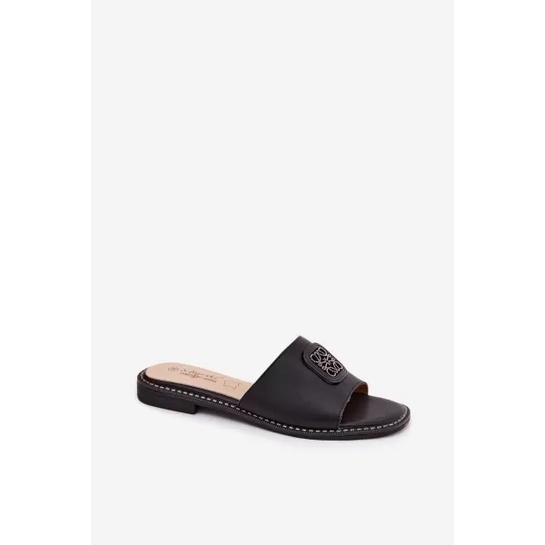  Papuci de damă S.BARSKI KV61-6019 NEGRU 